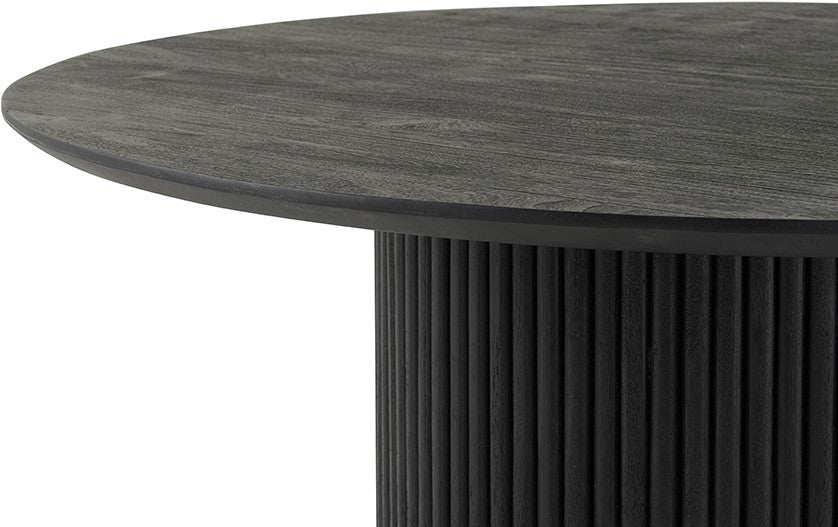 Table à manger Ø120, acacia noir
