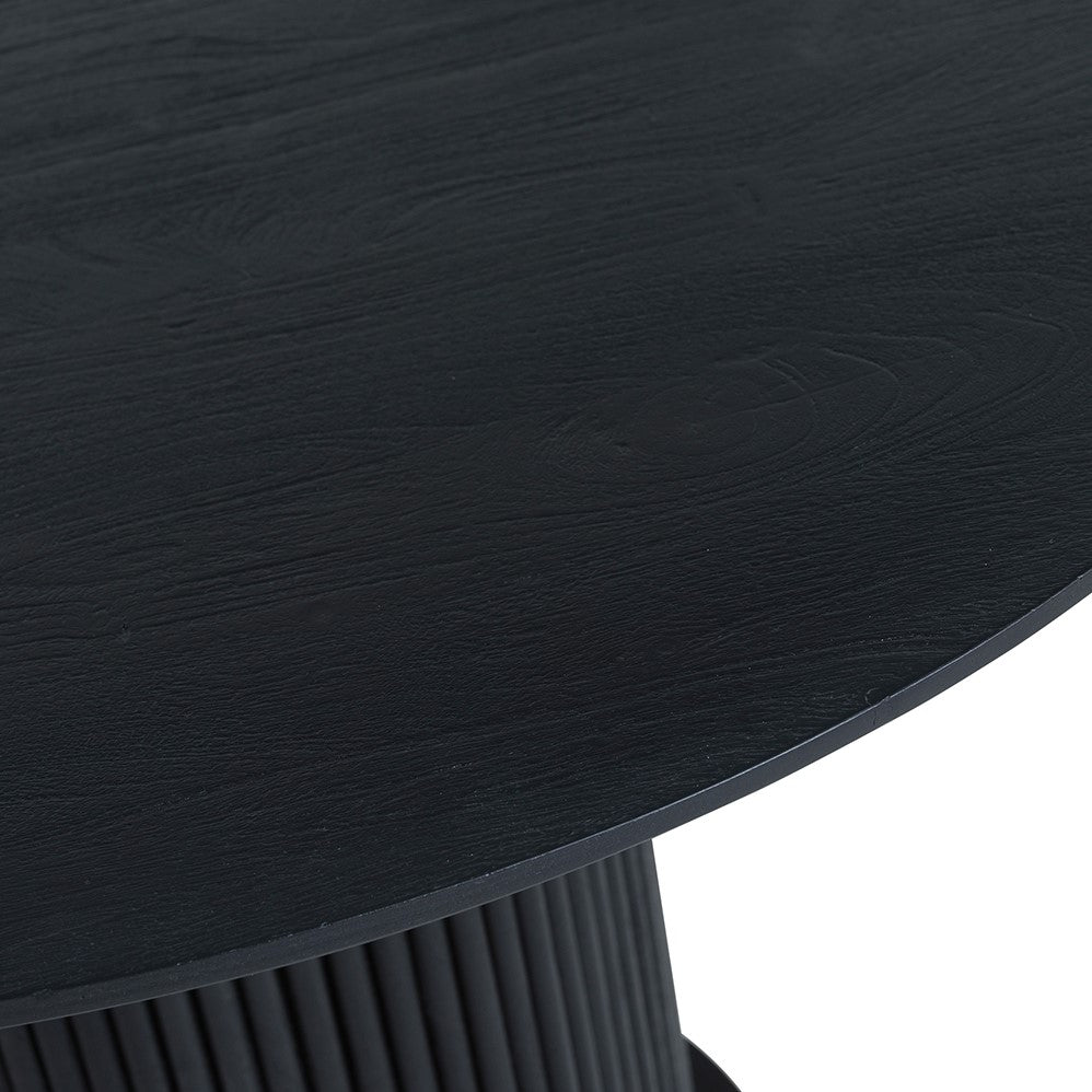 Table à manger Ø120, acacia noir