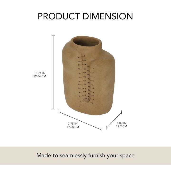 Niraan Vase Ecomix en rotin fait à la main | Décoration d'intérieur moderne bohème et durable | Élément décoratif floral écologique