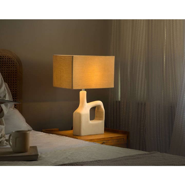 Sarafay Grande lampe de table artisanale Ecomix avec abat-jour