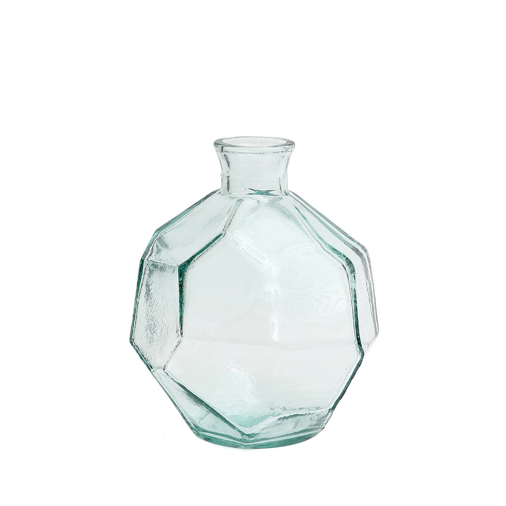 Le vase origami rond - bleu