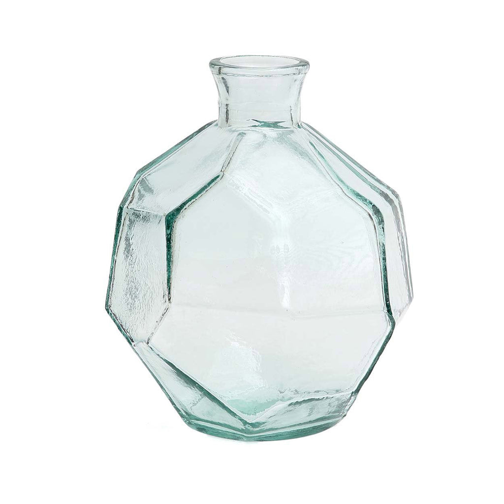 Le vase origami rond - bleu