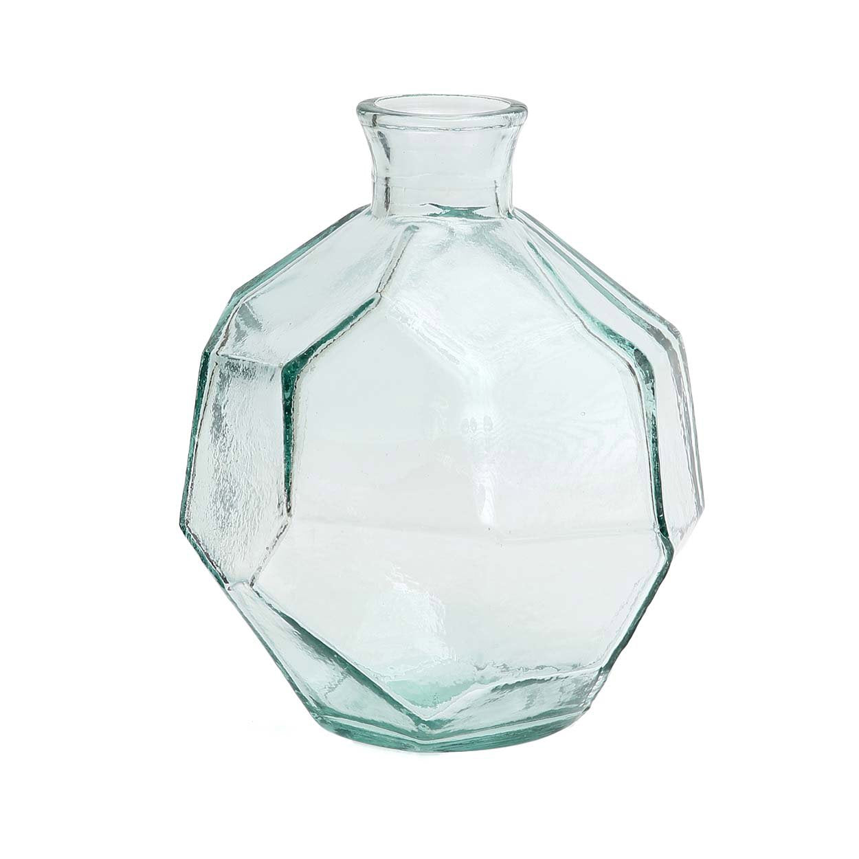 Le vase origami rond - bleu