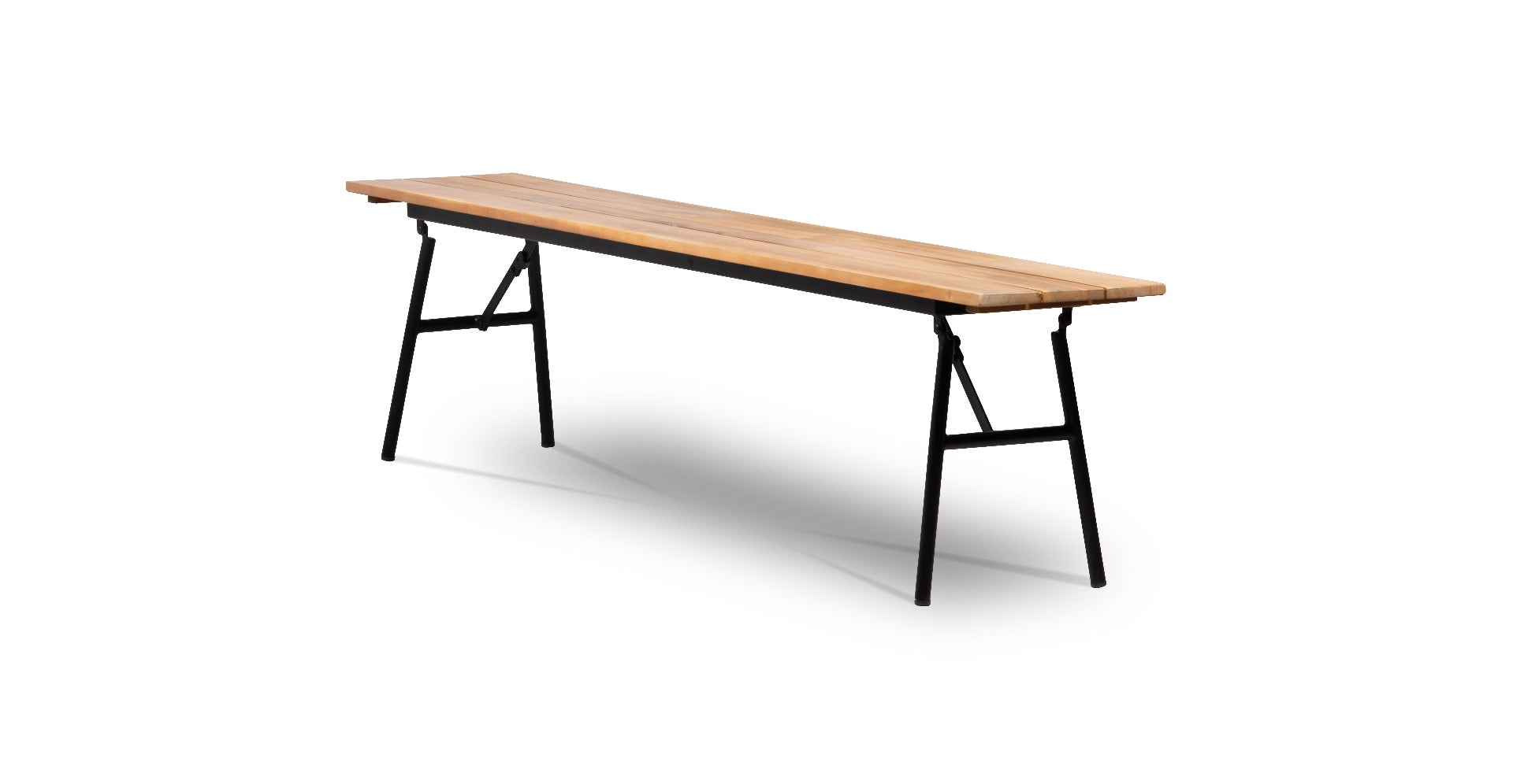 Vernon - banc pliant en acacia aspect clair
