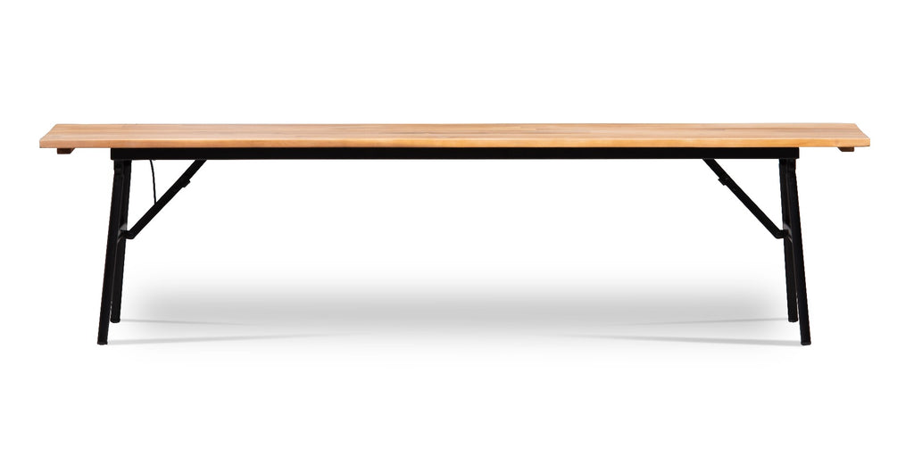 Vernon - banc pliant en acacia aspect clair