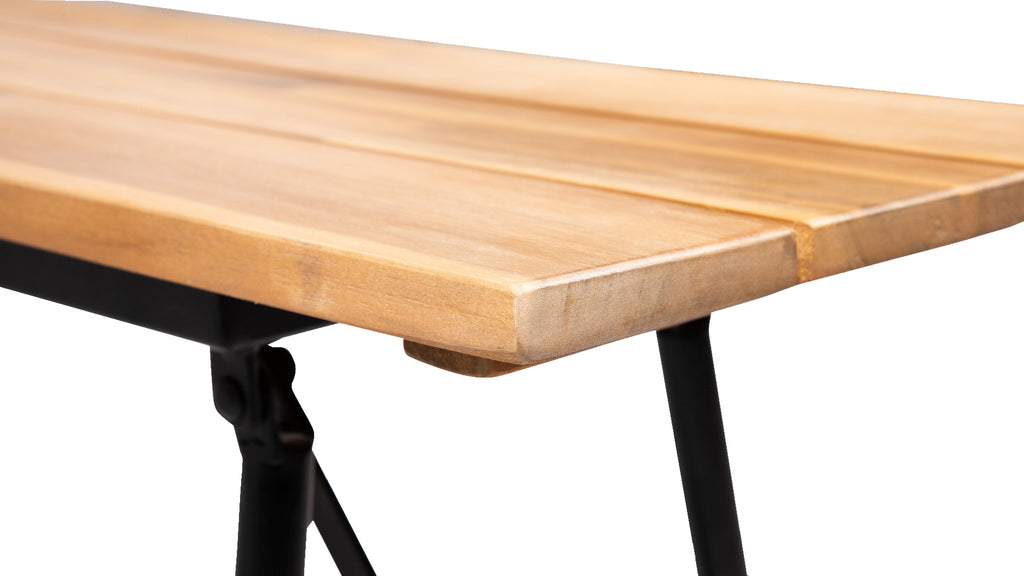 Vernon - banc pliant en acacia aspect clair