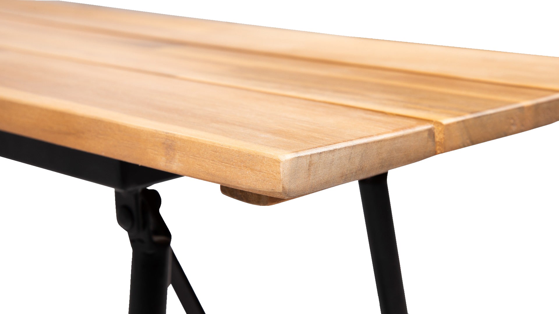 Vernon - banc pliant en acacia aspect clair