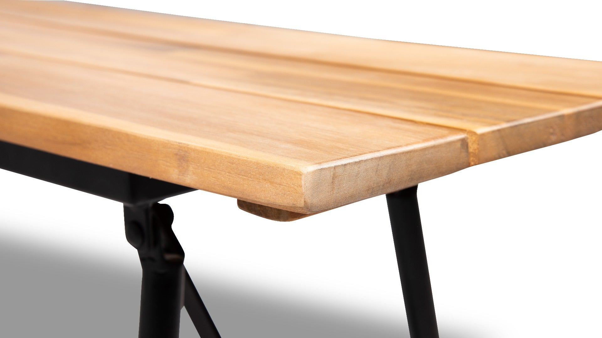 Vernon - banc pliant en acacia aspect clair