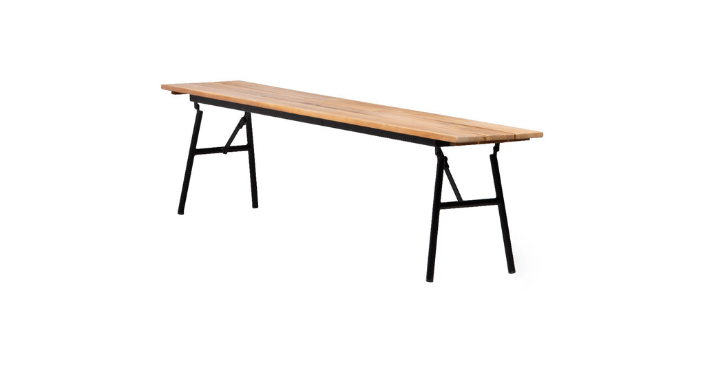 Vernon - banc pliant en acacia aspect clair