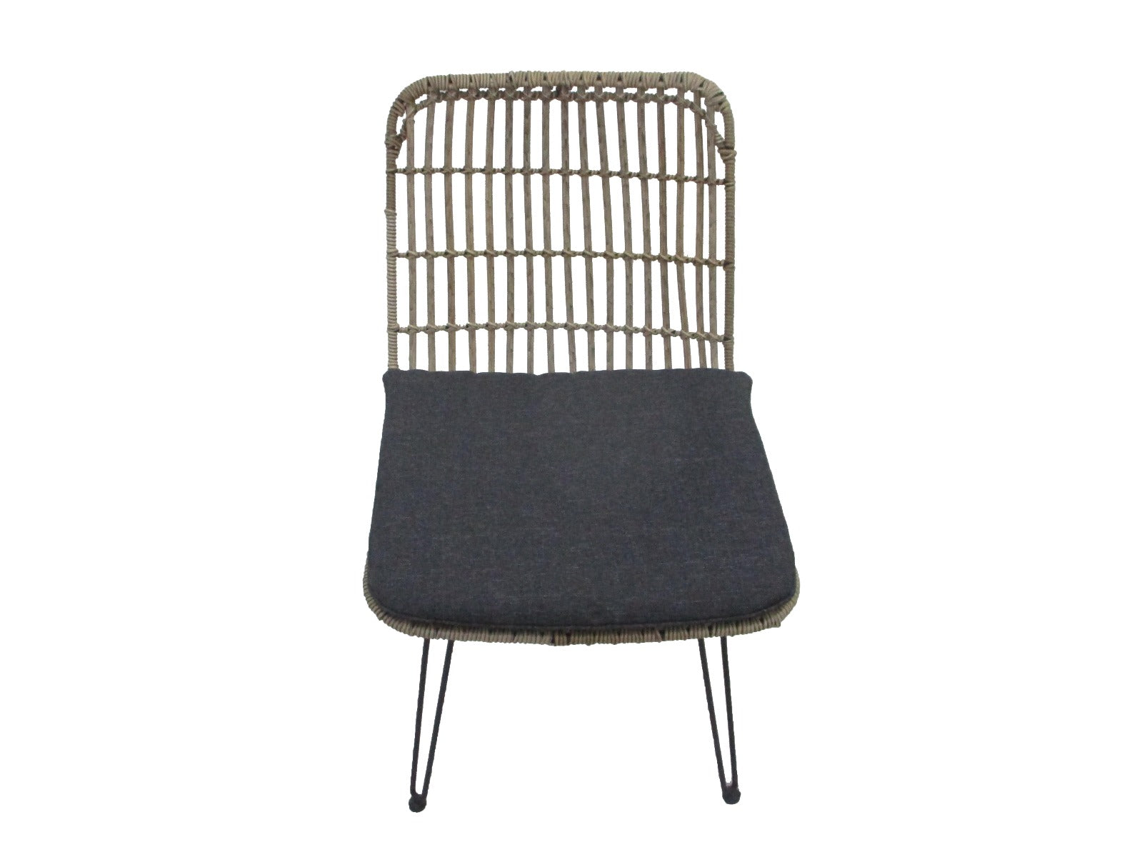 Chaise de salle à manger Flamingo sans accoudoirs - finition acier effet bambou (lot de 2)