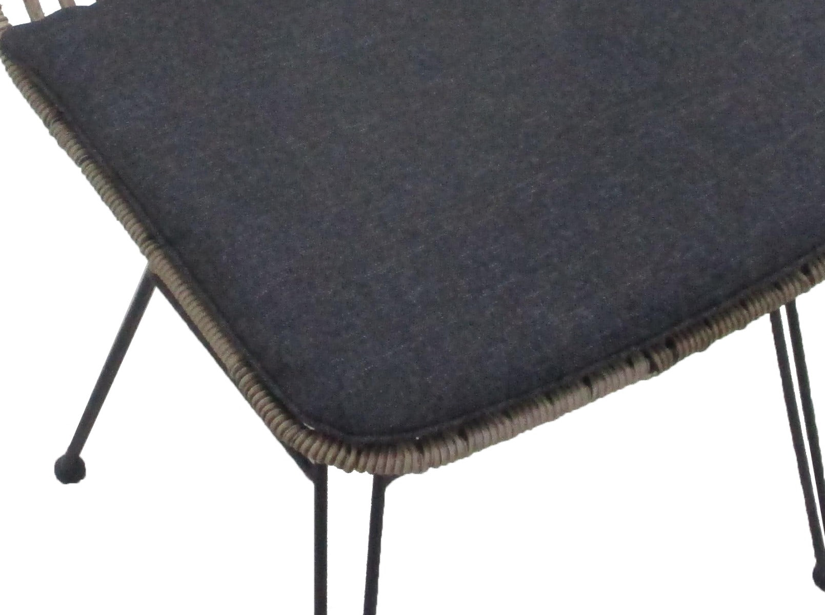 Chaise de salle à manger Flamingo sans accoudoirs - finition acier effet bambou (lot de 2)