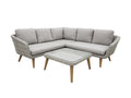 Mira Ensemble d'angle - 3 pièces - aluminium gris clair