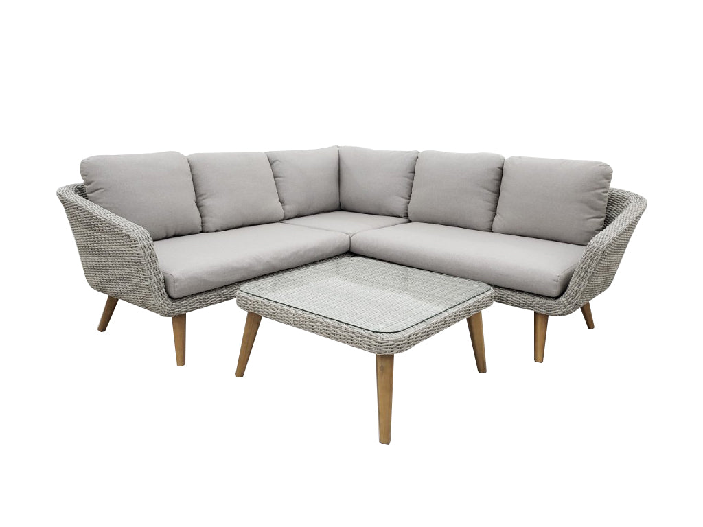 Mira Ensemble d'angle - 3 pièces - aluminium gris clair