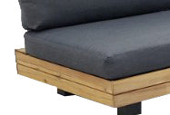Ensemble lounge d'angle Los Angeles - Acier thermolaqué anthracite