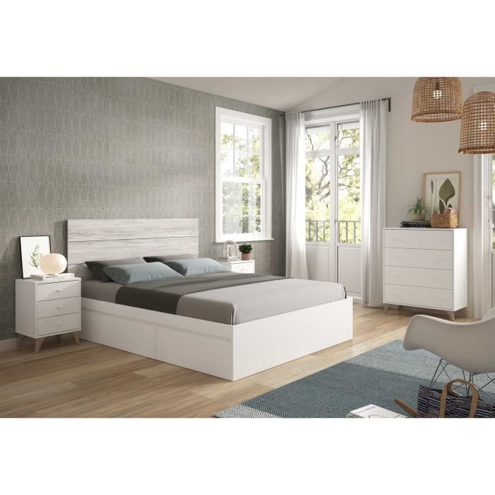 Commode - Sweet - 4 tiroirs - Blanc - 95 x 77,5 x 40 cm