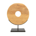 Le disque en teck sur socle - L