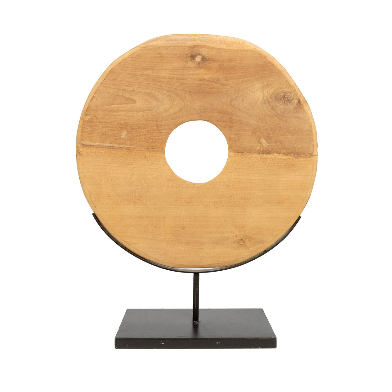 Le disque en teck sur socle - L