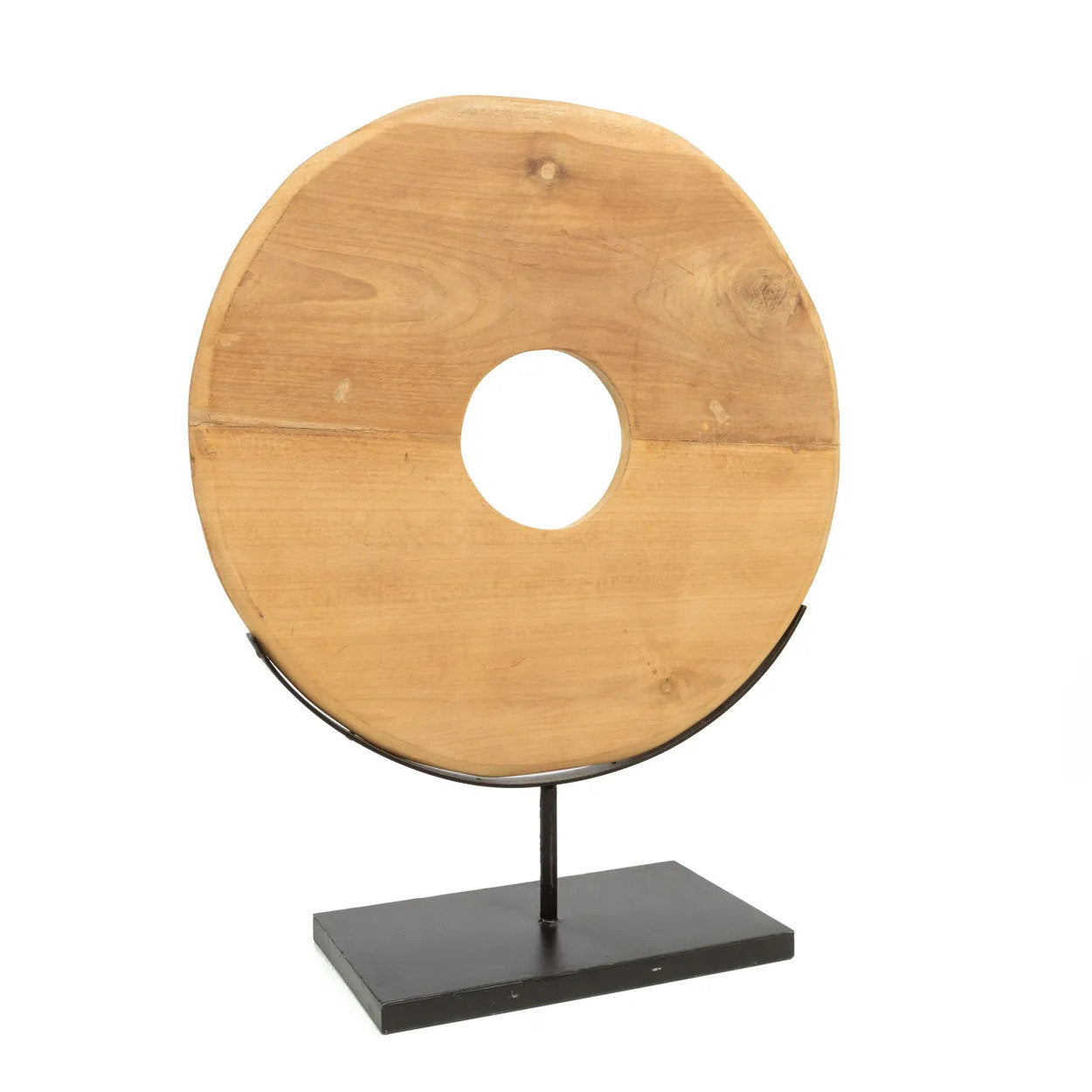Le disque en teck sur socle - L