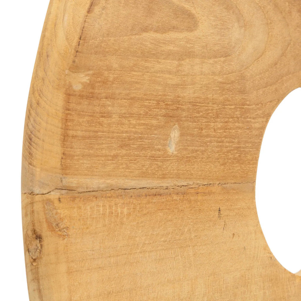 Le disque en teck sur socle - L