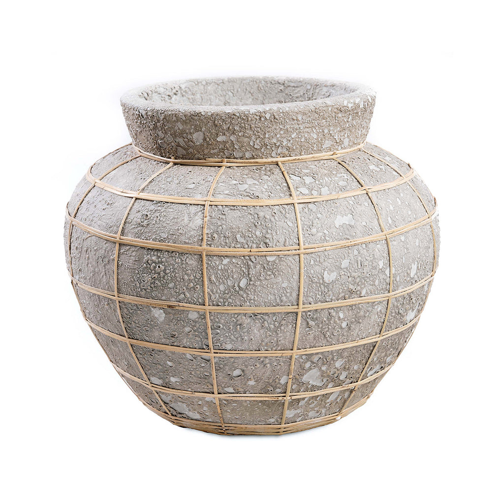 Le vase Belly en Béton naturel L