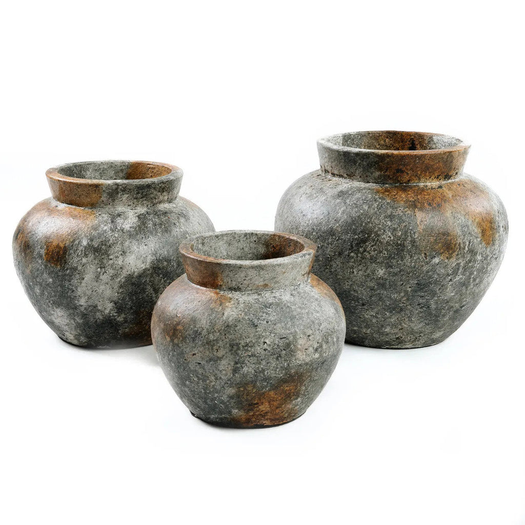 Le vase funky - gris antique - M
