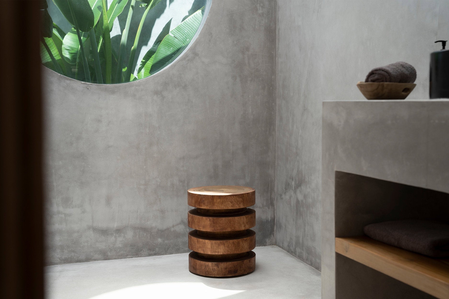Le tabouret Massaka - naturel