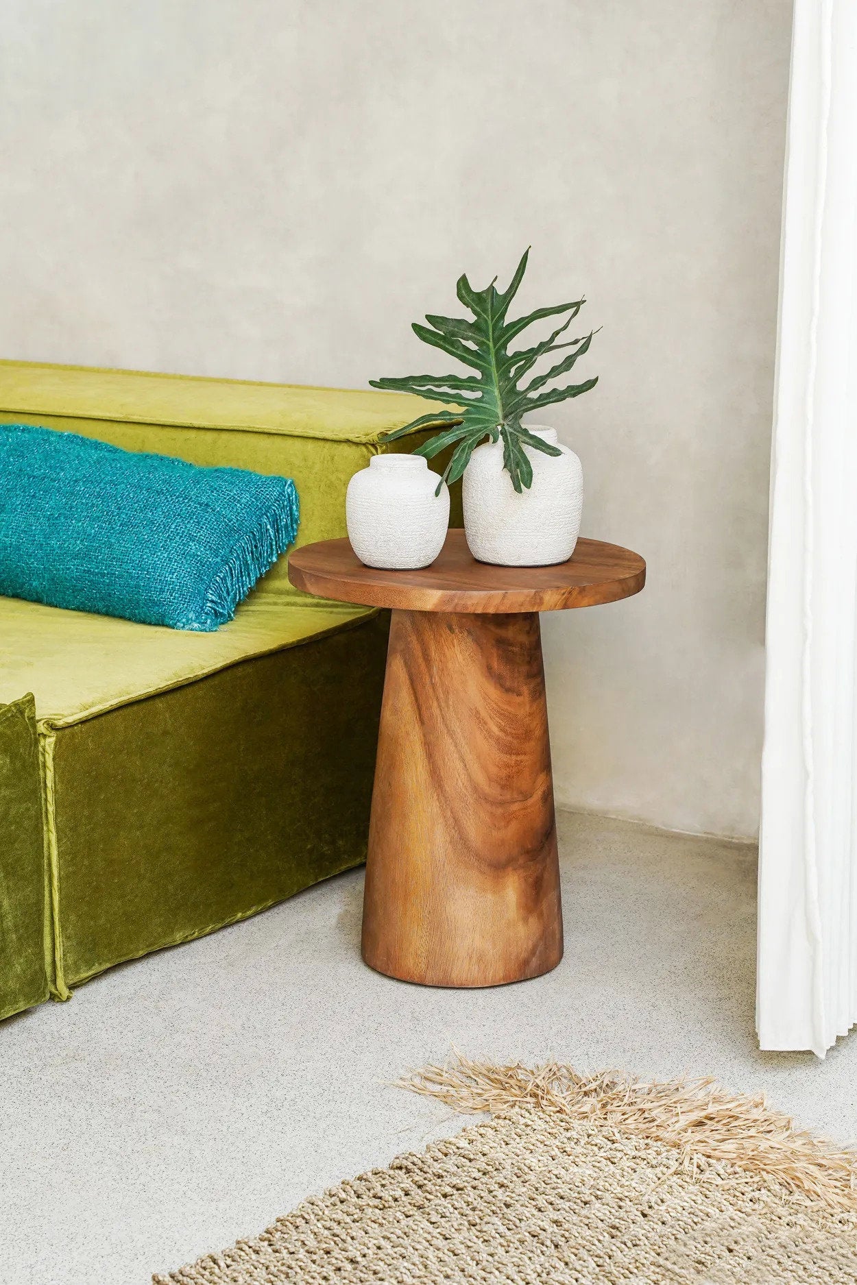 Table d'appoint conique Timber - finition naturelle - 50