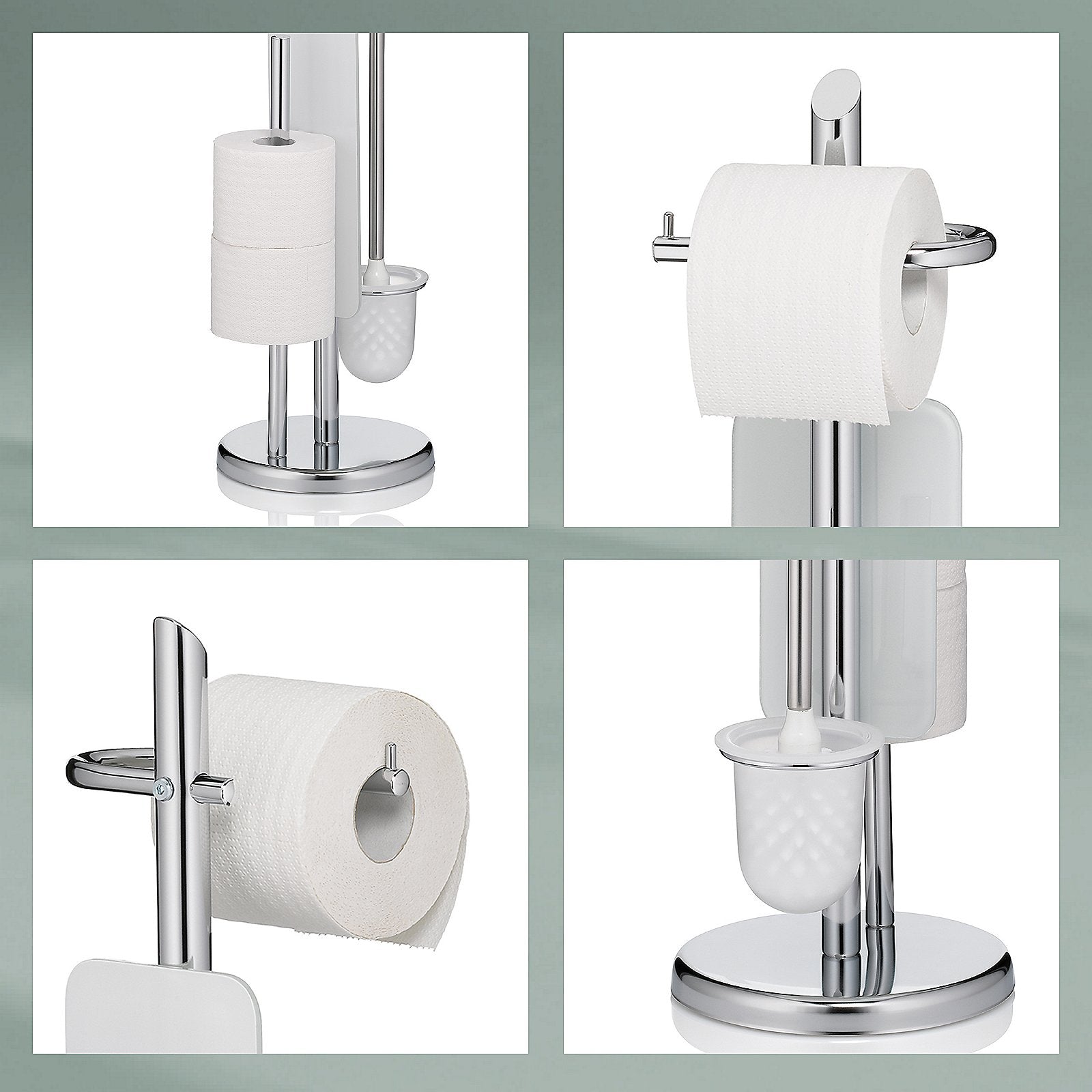 Brosse de toilette et porte-rouleau de papier toilette