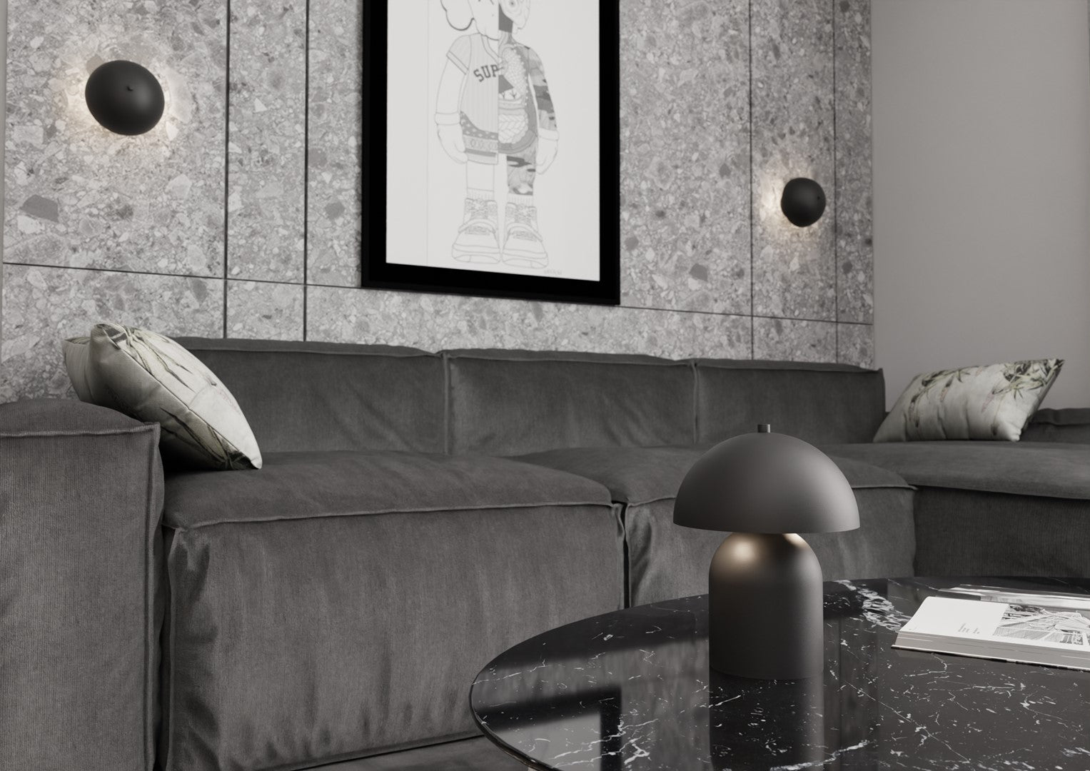 LAMPE MUSH Noir