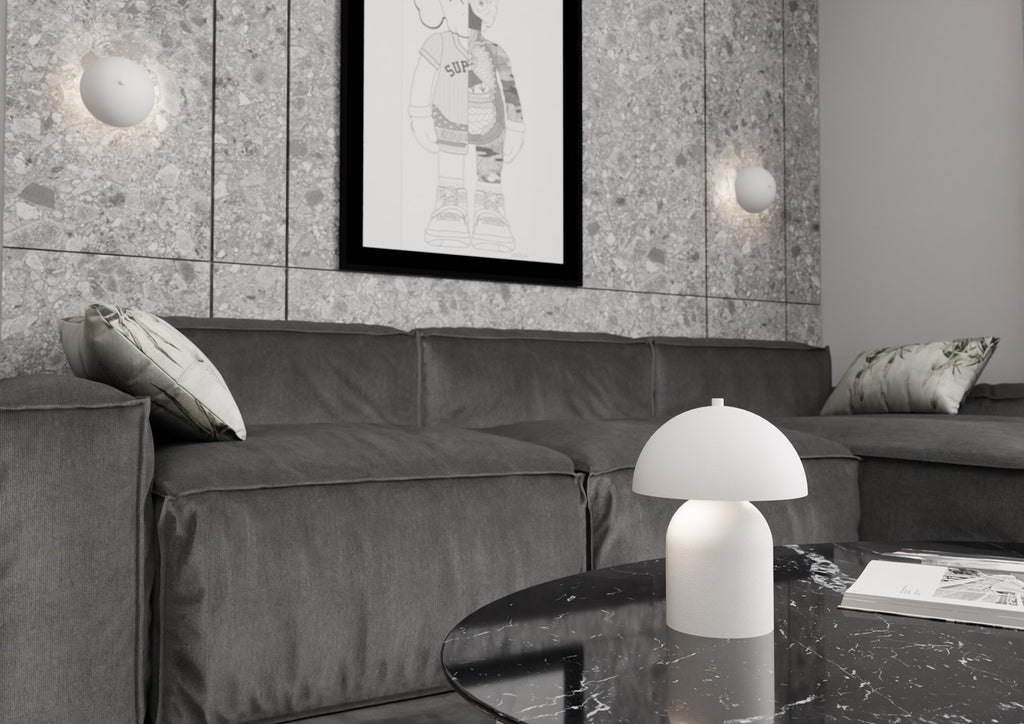 LAMPE MUSH BLANC
