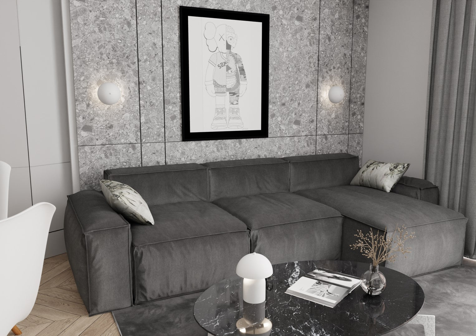 LAMPE MUSH BLANC