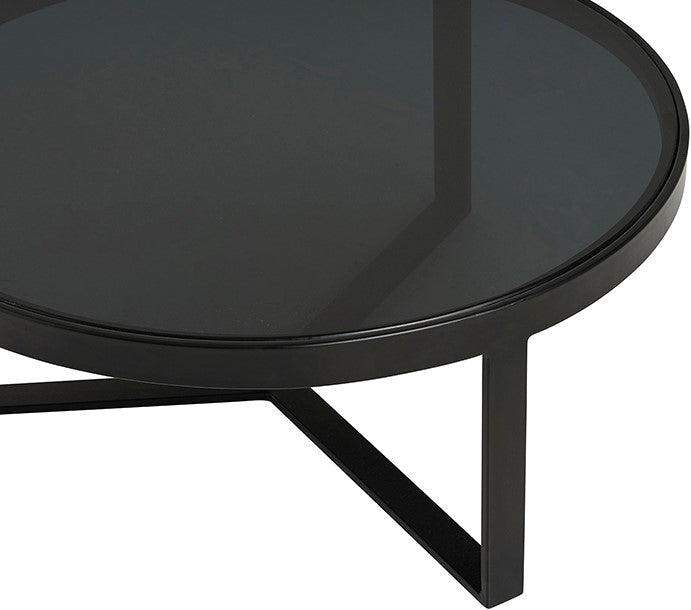 Table d'appoint Lazio en verre Ø50