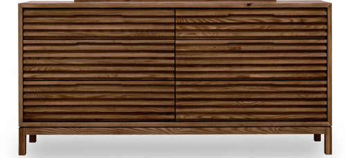 Commode Tanner à six tiroirs en bois de frêne couleur Roux