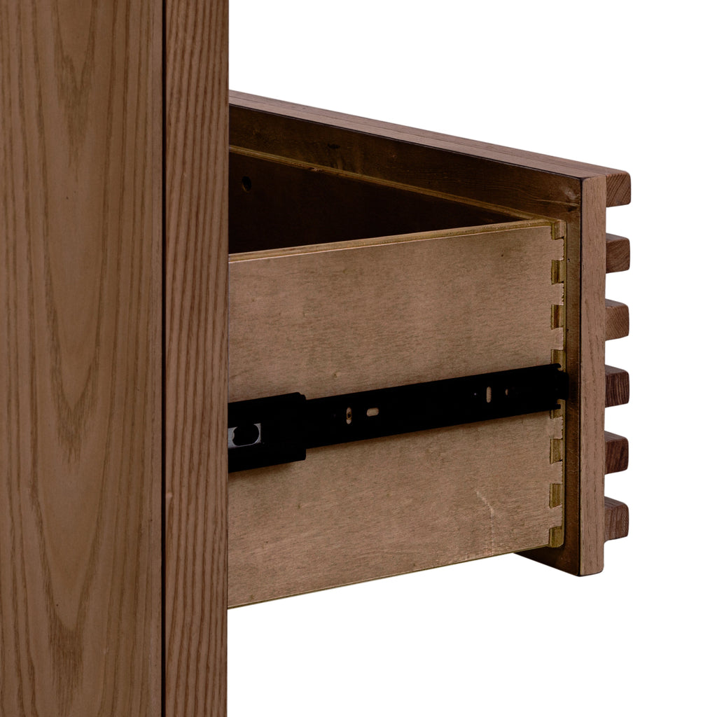 Commode Tanner à six tiroirs en bois de frêne couleur Roux