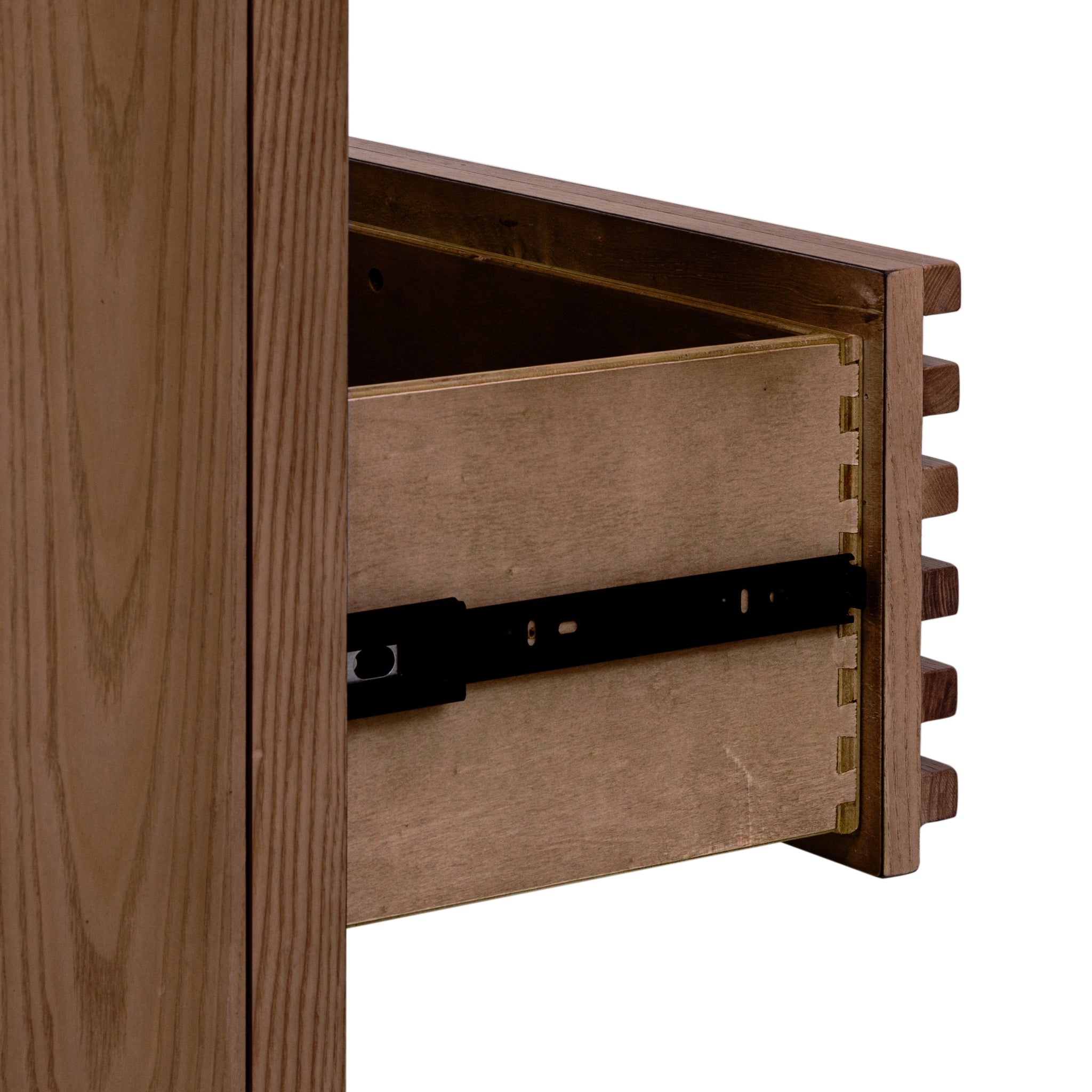 Commode Tanner à six tiroirs en bois de frêne couleur Roux