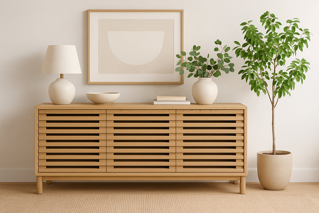 Tanner Meuble TV 3 portes coloris lin