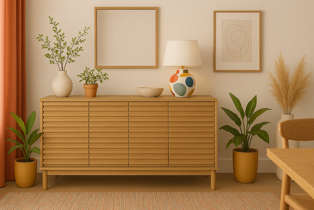 Buffet Tanner à quatre portes coloris lin
