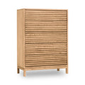 Commode Tanner à cinq tiroirs en frêne coloris lin