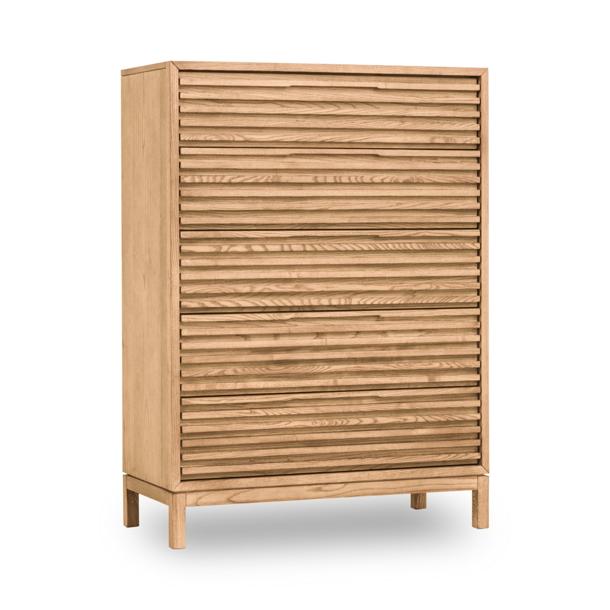 Commode Tanner à cinq tiroirs en frêne coloris lin