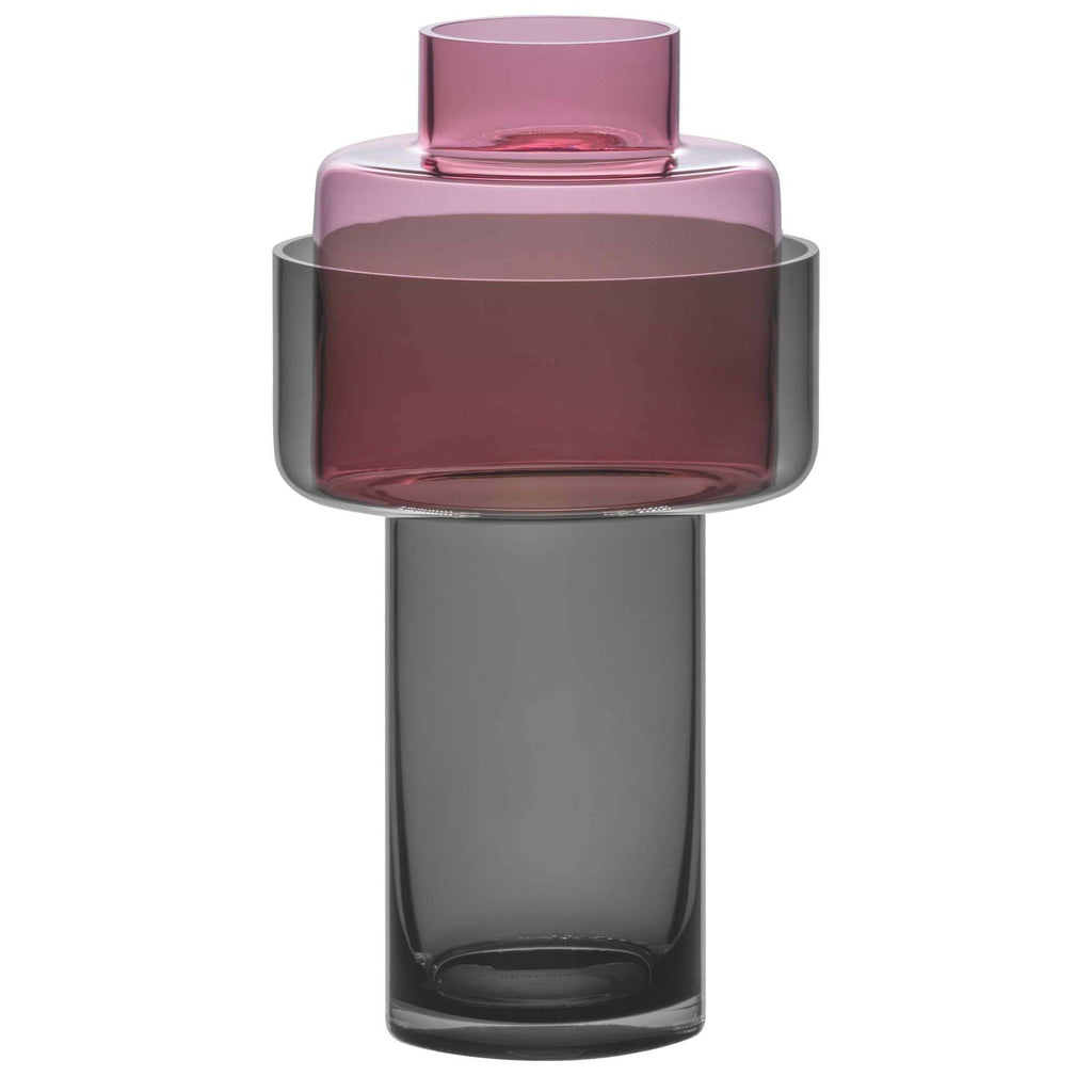 Vase Aura violet en deux parties 31 cm