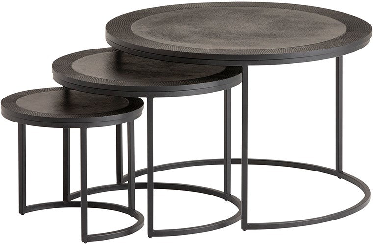 Ensemble de 2 tables basses Siena, noir