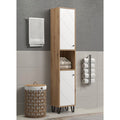 Meuble haut à deux portes - TRENDTEAM - Série Touch - Blanc/Brun - 36 cm de long