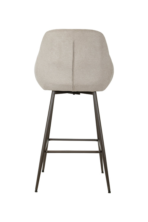 Chaise de bar haute blanc cassé avec accoudoirs (lot de 2)