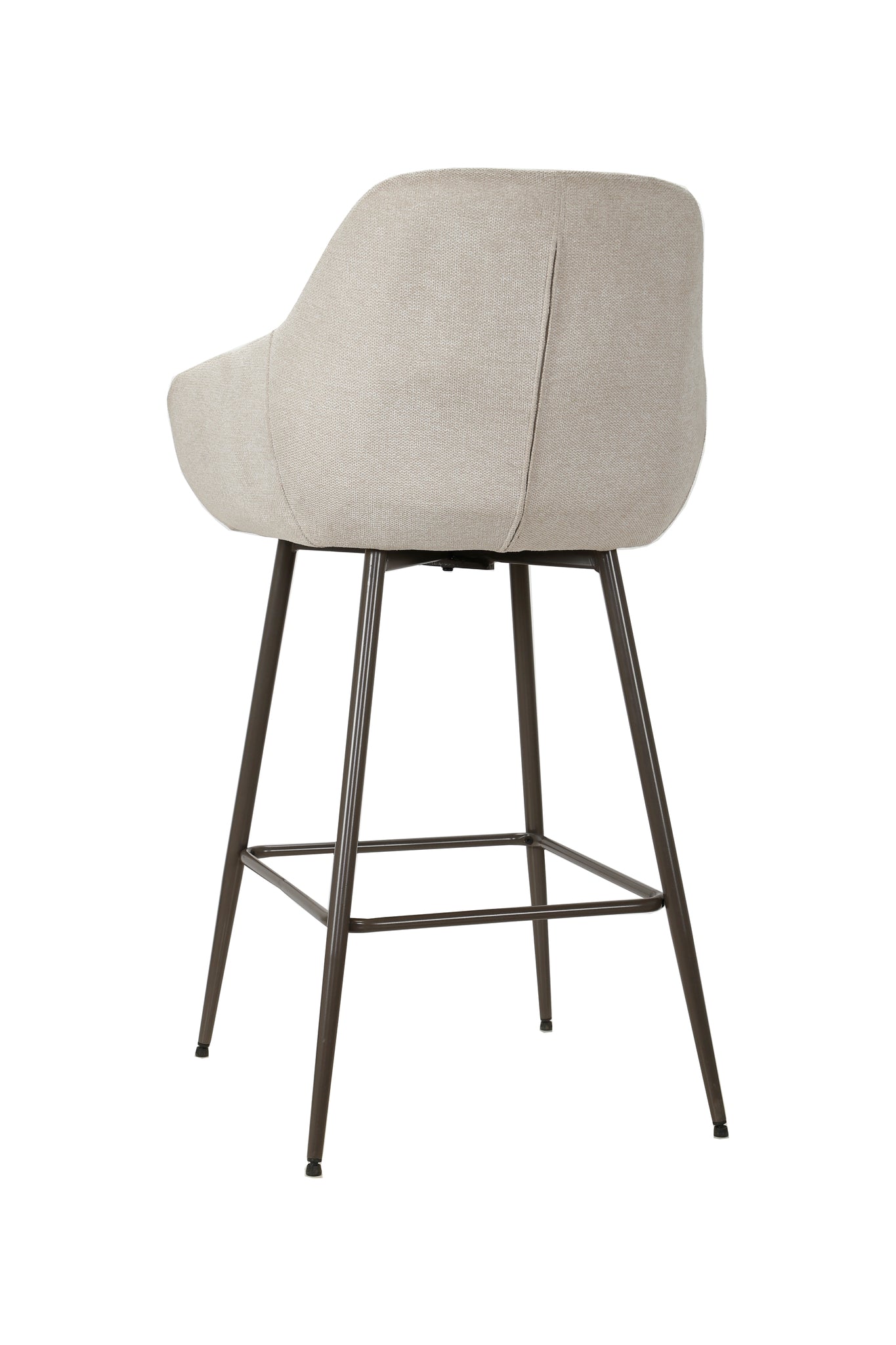 Chaise de bar haute blanc cassé avec accoudoirs (lot de 2)