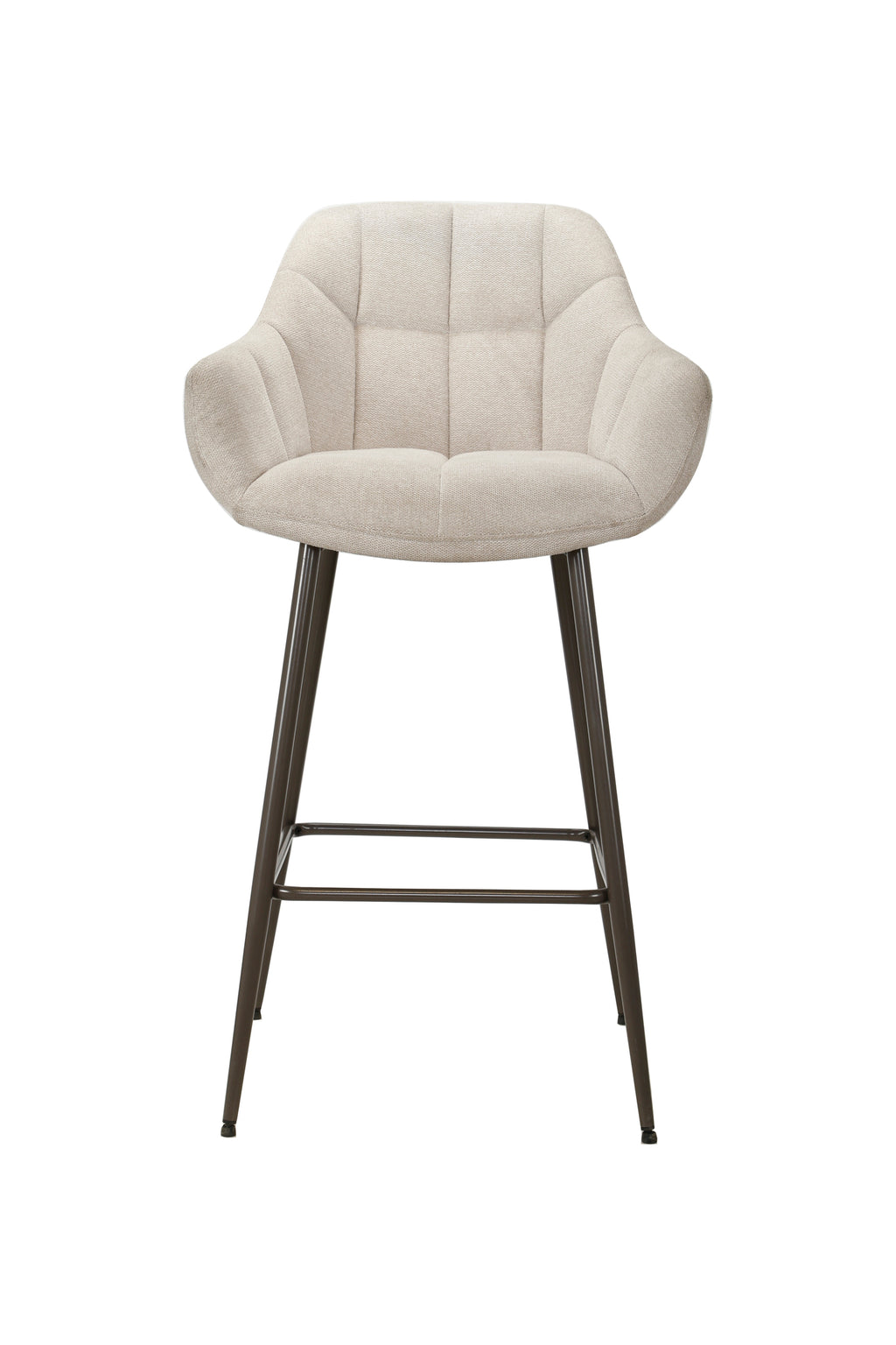 Chaise de bar haute blanc cassé avec accoudoirs (lot de 2)