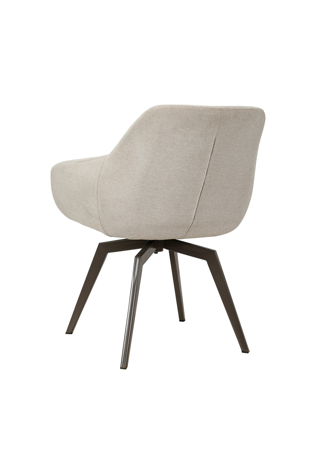 Chaise de salle à manger couleur blanc cassé avec fonction pivotante (lot de 2)