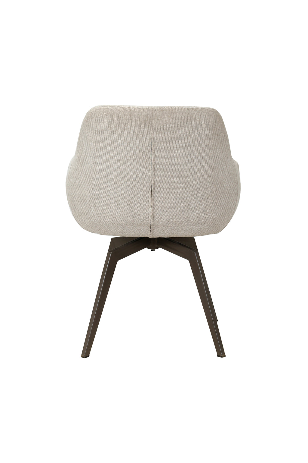 Chaise de salle à manger couleur blanc cassé avec fonction pivotante (lot de 2)