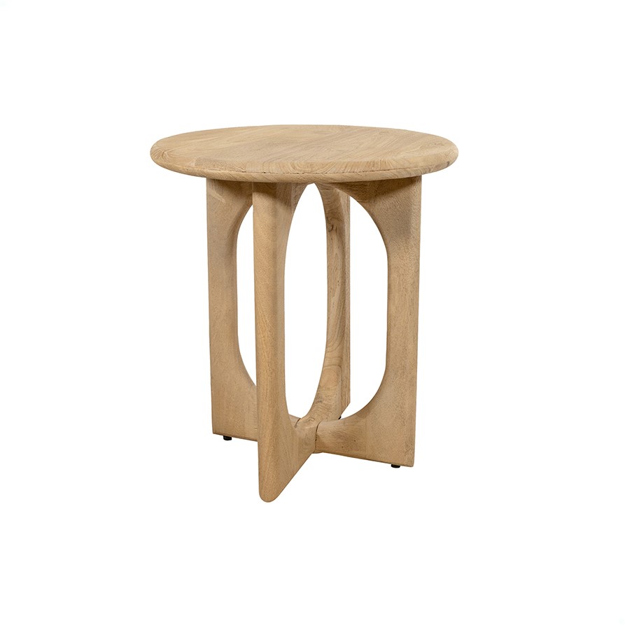 Table d'appoint Ø50, Acacia Groovy naturel